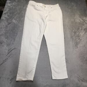 Levi's Classic Crop Jeans Womens 14 White Stretch Denim 5-Pocket Casual